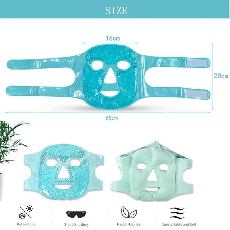 Mặt Nạ Mắt Và Mặt, Gel Làm Mát, Giảm Mệt Mỏi, Hạt Gel, Nén, Có Thể Tái Sử Dụng, Mặt Nạ Ngủ, Nhiệt Lạnh Và Nóng Giảm Bọng Mặt, Túi Đá Ngủ, Thích Hợp Cho Phụ Nữ, Spa 3