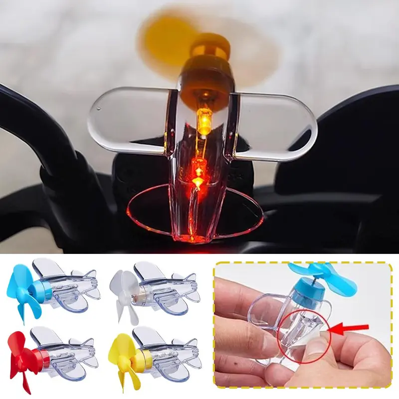 Đồ Trang Trí Xe Máy Điện, Thiết Kế Máy Bay Nhỏ Phát Sáng Năng Lượng Gió, Thích Hợp Để Đạp Xe Và Các Hoạt Động Ngoài Trời Khác 0