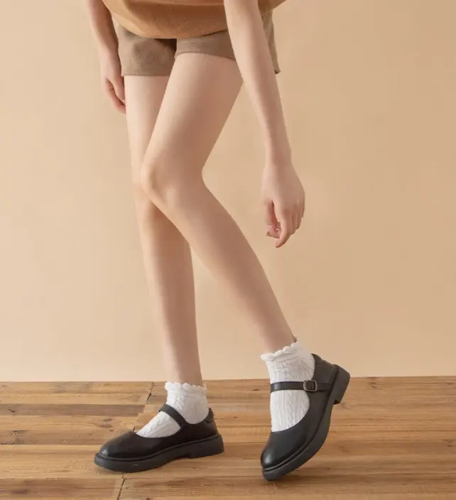 KAOS KAKI WANITA PENDEK ANKLE SOCKS RENDA POLOS REMAJA CEWEK IMPORT LEMBUT [ 965 962 ] 7