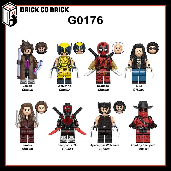Apocalypse Ellie Đồ chơi Lắp ráp Người sói Deadpool Mô hình Cao Bồi Wolverine Gambit Deadpool G0176