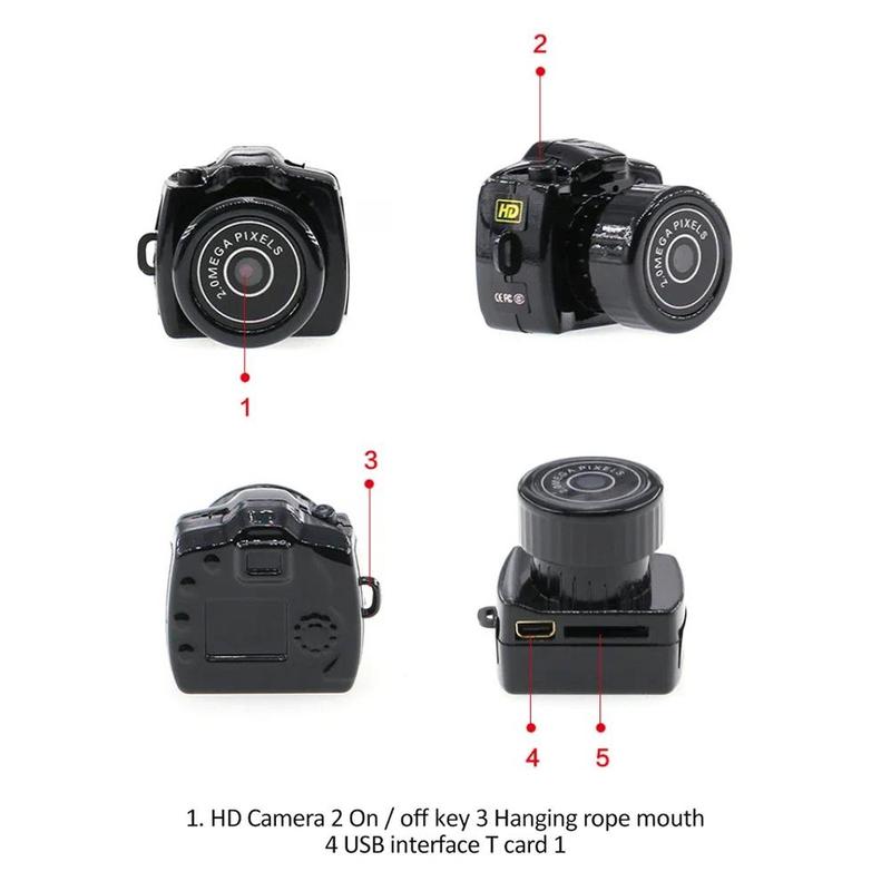 Product Introduction of Kamera Mini, Y2000, Perakam Video dan Audio HD, Kamera Web, Kamkoder Pemantauan Suara, Sesuai untuk Sukan Luaran, Kamera Mikro DV, dengan Mikrofon, Motorcycle DVR 36