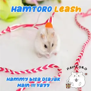 Hamtoro Pet Leash Tali Collar Hamster, Kelinci, Marmut