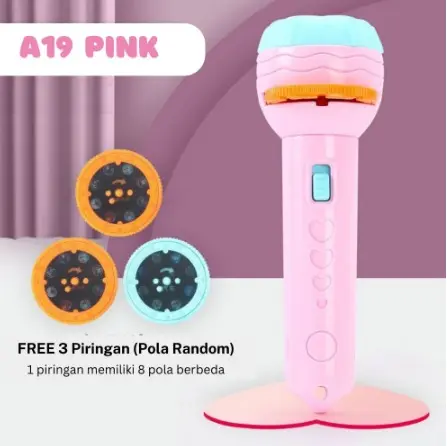 【TS168】【2025 NEW】Senter Proyektor Karakter Hewan Fun Flashlight / Mainan Proyektor Dengan 3 Piringan Gambar Mainan Edukasi Plastik 6
