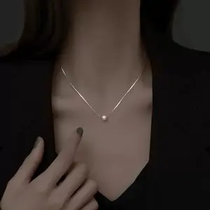 ⚡AG⚡ K67 Kalung Wanita Elegan Sederhana Wanita Gaya Korea Liontin Mutiara