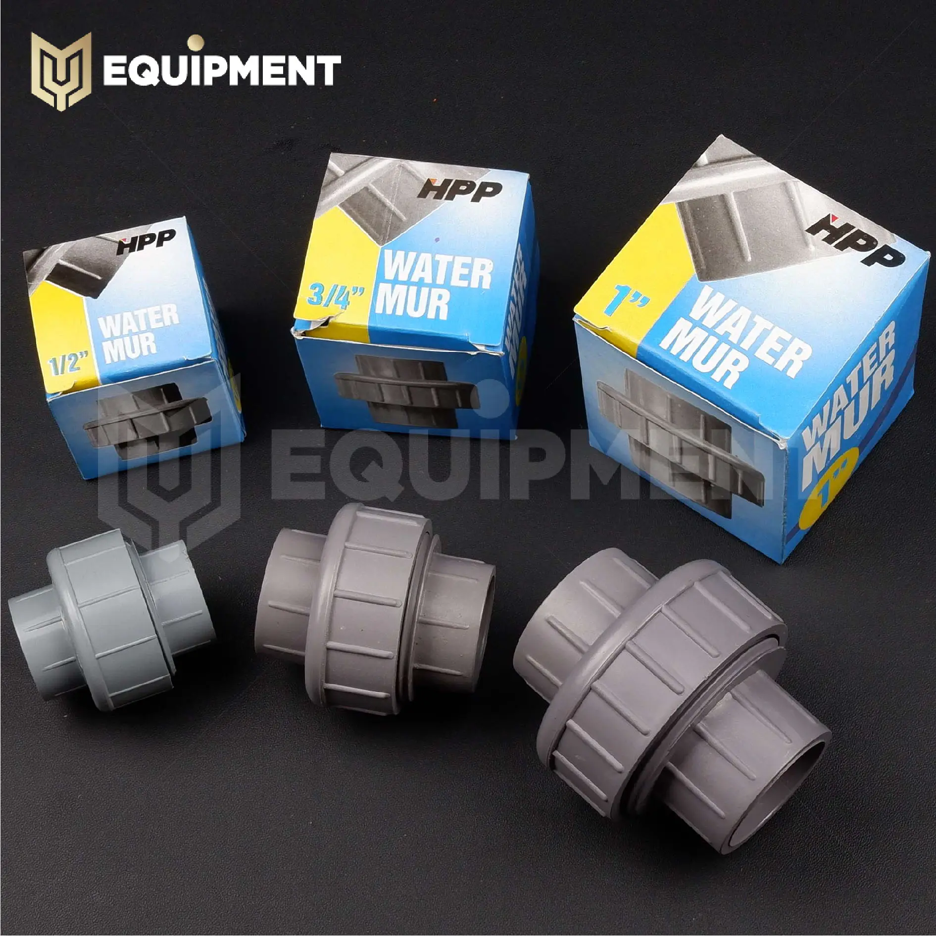water mur PVC polos 1/2inci 3/4inci 1inci / water moor tanpa drat / sambungan pipa paralon watermor / 1/2" 3/4" 1" / 1/2inch 3/4inch 1inch / union / ekonomis murah termurah