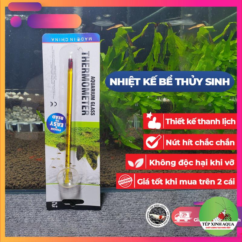 Product Introduction of Nhiệt kế bể thủy sinh - nhiệt kế bể tép - đo nhiệt độ nước bể tép cảnh - phụ kiện thủy sinh cá tép cảnh Tép Xinh Aqua 5