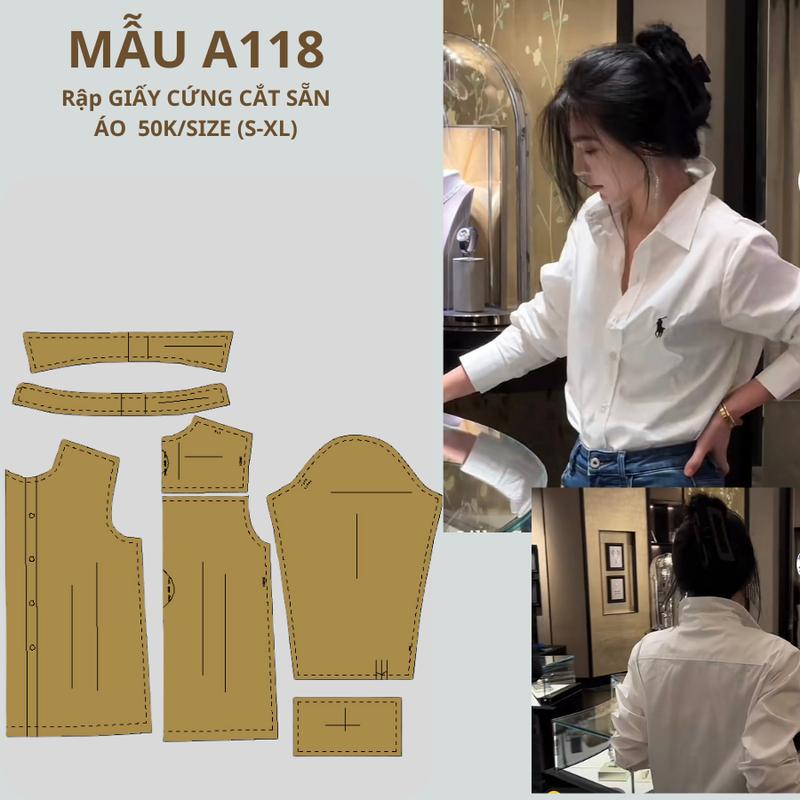 RẬP GIẤY CỨNG ÁO SƠ MI A118 SẢN PHẨM LÀ GIẤY