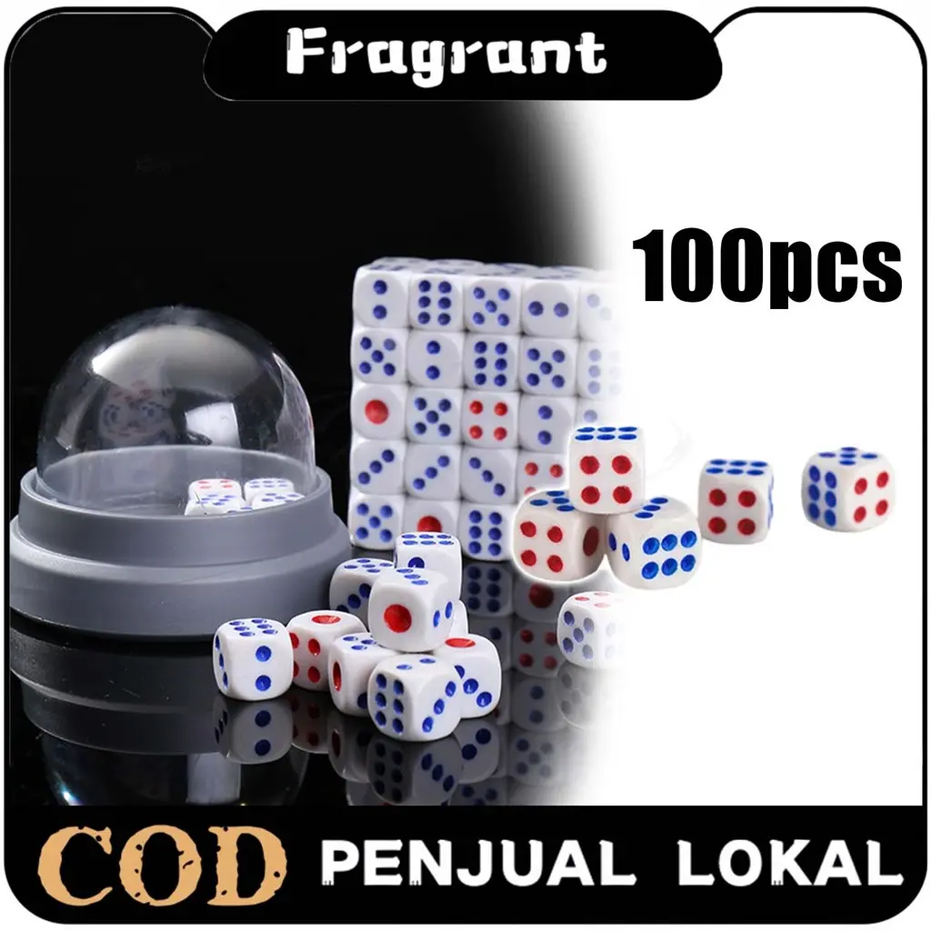 100pcs Dadu Plastik Kualitas Tinggi / Dadu 12/14mm - Shop | Tokopedia