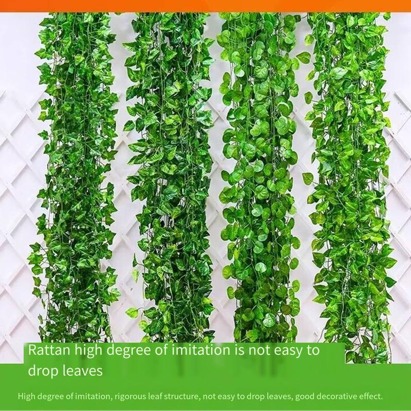 Product Introduction of Cây thường xuân nhân tạo, Cây leo tổng hợp, Lá thường xanh giả, Trang trí vòng hoa giả, Tấm phủ tường xanh, Tấm treo, Thích hợp cho mọi mùa, Sử dụng trong nhà và ngoài trời, Làm bằng nhựa, Dây leo leo bốn mùa Decor Trang Trí Nhà Decor Phòng 13