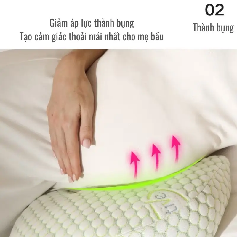 Gối Mẹ Bầu Cánh Tiên Giảm Đau Lưng Hỗ Trợ Ngủ Ngon 4