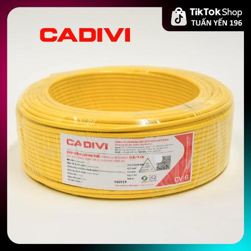 Dây Điện Đơn CADIVI CV 3.5, 4.0, 5.5, 6.0 Cuộn 100m lỗi đồng - Tuấn Yến