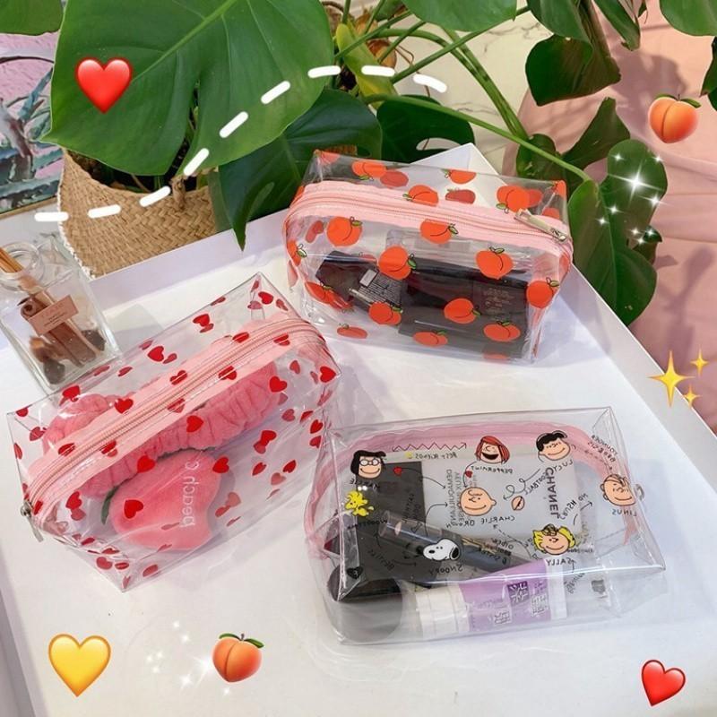 ELBER HL0087 Tas Kosmetik Motif Transparan Pouch Make Up Organizer Bag Serbaguna Y1342 5