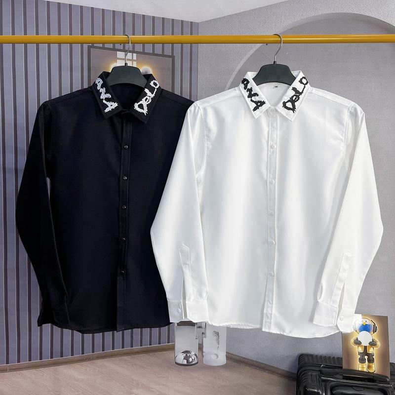 Product Introduction of Áo sơ mi nam tay dài boy phố vải cotton thoáng mát phối chữ cổ áo trẻ trung mẫu ĐL-STORE Menswear Kate 18