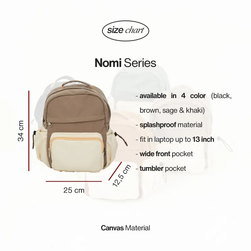 Zakwoowstyle Nomi Backpack FREE PIN | Tas Wanita | Ransel Wanita (TULIS NOTES utk BUNDLING JAS HUJAN) 5