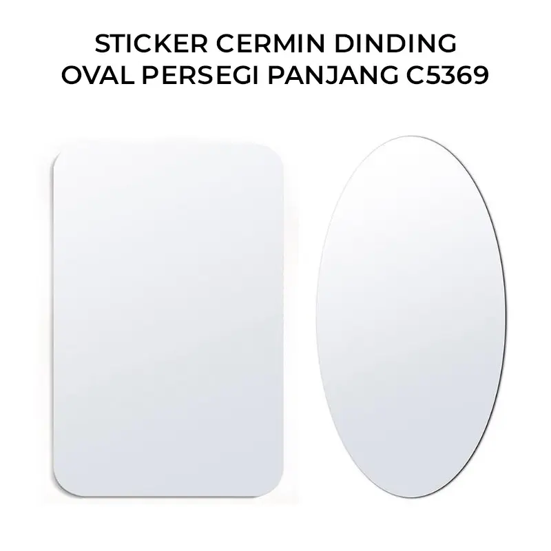 BISA COD C5369 Cermin Lonjong & Persegi Panjang Dekorasi Ruang Tamu / Tempelan Dinding Cermin Bentuk Lonjong Persegi Panjang
