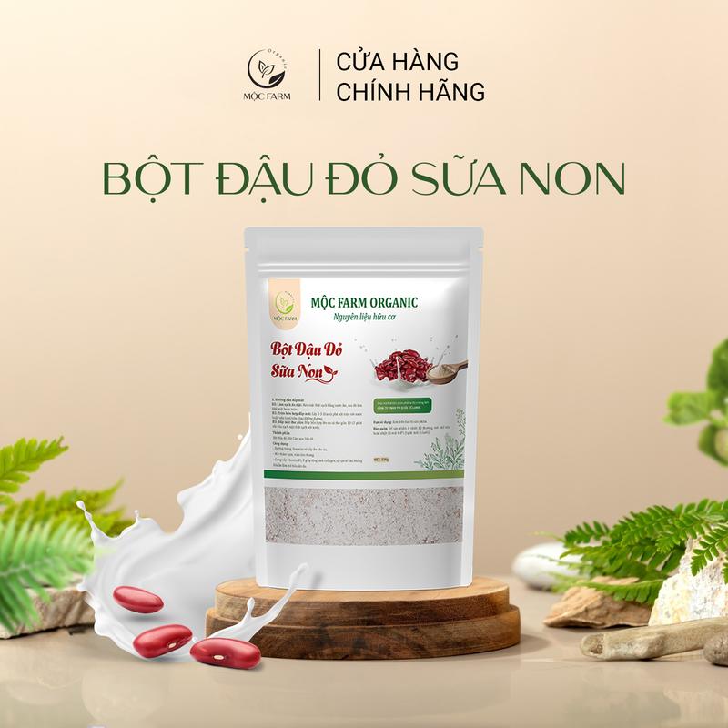 Bột Đậu Đỏ Sữa Non Mộc Farm ( Túi 500Gr, 1Kg ) - Sản Phẩm Skincare Hỗ Trợ Dưỡng Trắng, Đều Màu Da, Cấp Ẩm, Tẩy TBC, Dùng Cho Da Mặt Và Body