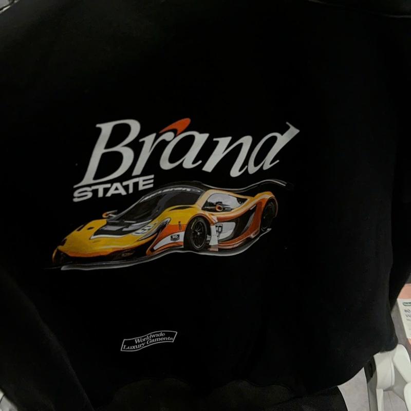 LUMI HOUSE / ÁO KHOÁC HOODIE ZIP NỈ BÔNG HÀN FORM BOXY MÀU ĐEN IN HÌNH XE BRAND BX133