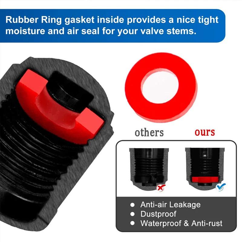 Product Introduction of WL 10pcs Car Tire Valve Stems Cap with O Seal Ring Tire Valve Cap Plastic Tire Wheel Stem Air Valve Cap for Bicycle Bike Motorcycle Accessory #475504 16