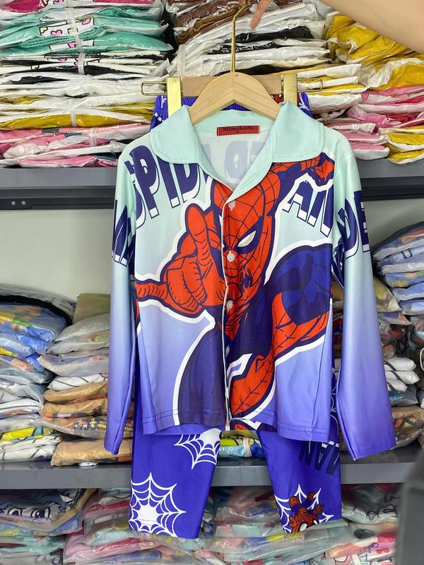 (15-45kí) Bộ Pijama tay dài quần dài bé trai thun lạnh 3D, chất vải thun lạnh mềm mịn mát loại 1 3