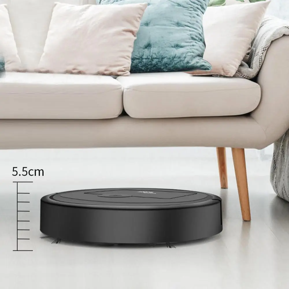 Robot hút bụi, 3 trong 1, Độ ồn thấp, Thích hợp cho gia đình và văn phòng, Sàn gạch và sàn gỗ cứng