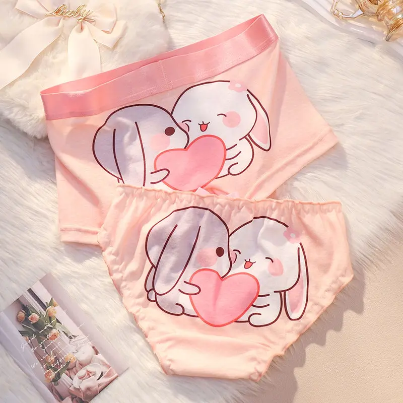 Đồ Lót Quần Đùi Cotton Trơn Hoạt Hình Dễ Thương Gợi Cảm Cho Cặp Đôi