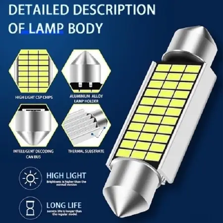 Lampu Plafon Mobil Festoon Lampu LED Festoon Plafon 18 Titik 27 Titik LED 12V Car