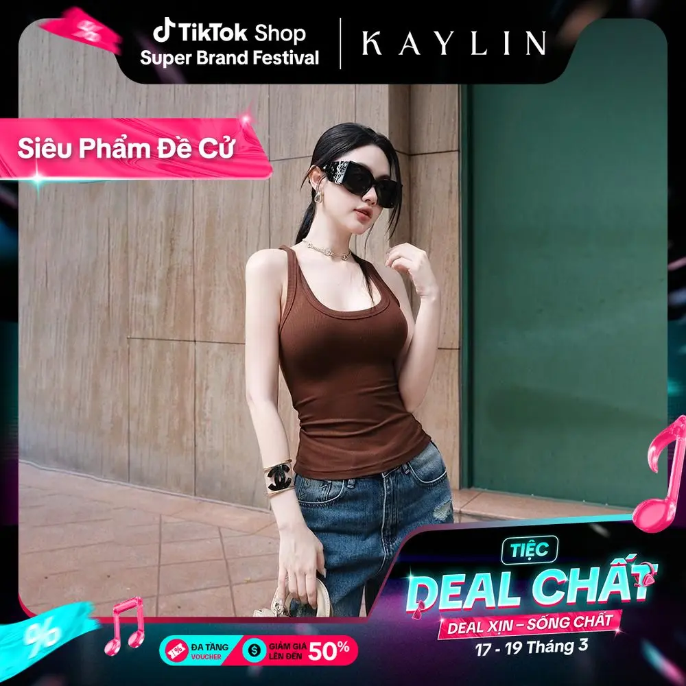 Áo thun ba lỗ nữ KAYLIN có size khoét cổ phong cách Tank Top thoáng mát KAYLIN - N2006 Women Trắng | BigBuy360 - bigbuy360.vn
