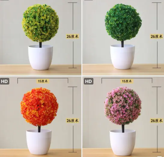 Chậu cây Cẩm Tú Cầu giả có hoa Trang trí phòng ngủ phòng làm việc decor, quà tặng sinh nhật siêu xinh giá hạt rẻ. Trang Trí Nhà Hoa Sen