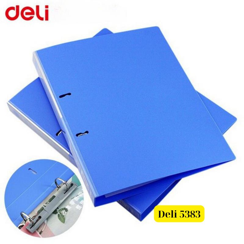  Bìa Kẹp Tài Liệu A4,File Còng Nhẫn 2 Càng Deli 5382 5383 5387 Lưu Trữ Tài Liệu Gọn Gàng Tiện Lợi 