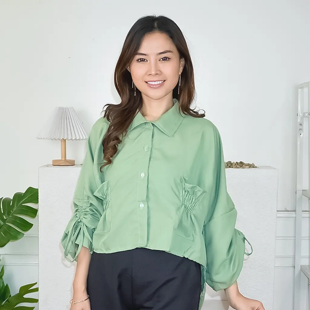 Seorina Shirt XXL | Kemeja wanita oversize termurah Atasan Baju