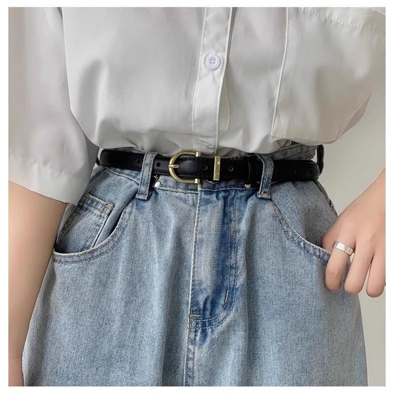 Product Introduction of Quần Jean Nữ, Thời Trang Và Dễ Phối Đồ Đồ Trang Trí Tinh Xảo, Màu Đen, Thắt Lưng Mới Hợp Xu hướng Thích Hợp Cho Phụ Nữ Túi Trống Du belt  man 3