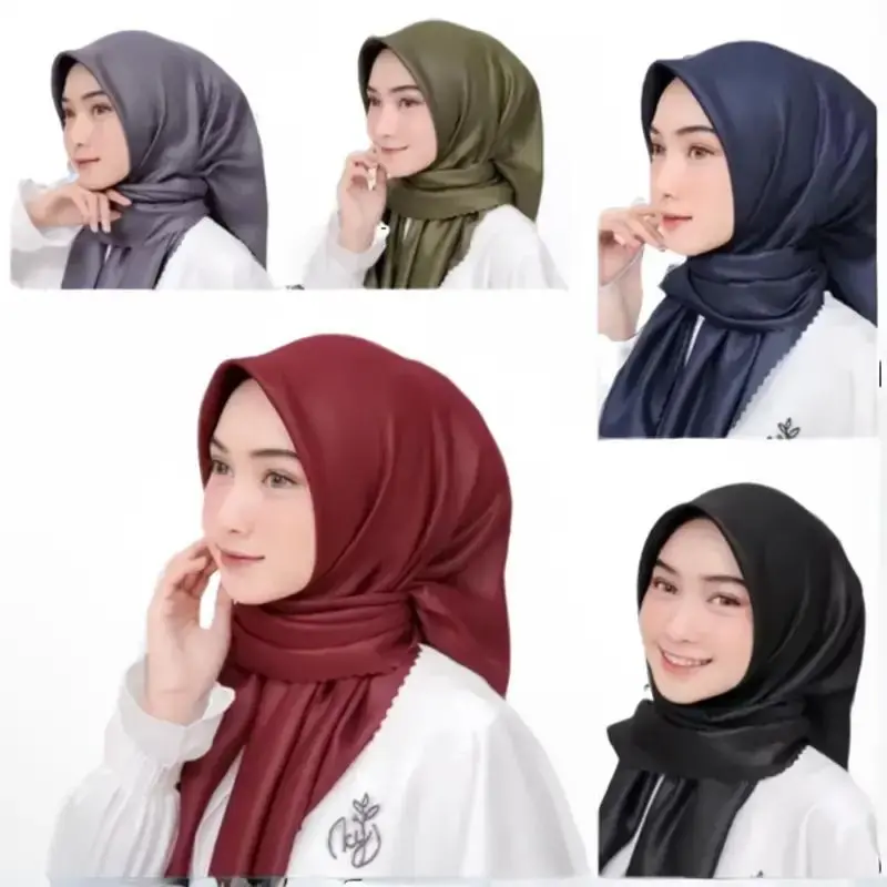 Hijab Segi Empat Shinar Glamor Laser Cut Gliter Soft Square Muslim Kerudung Voal segi  empat