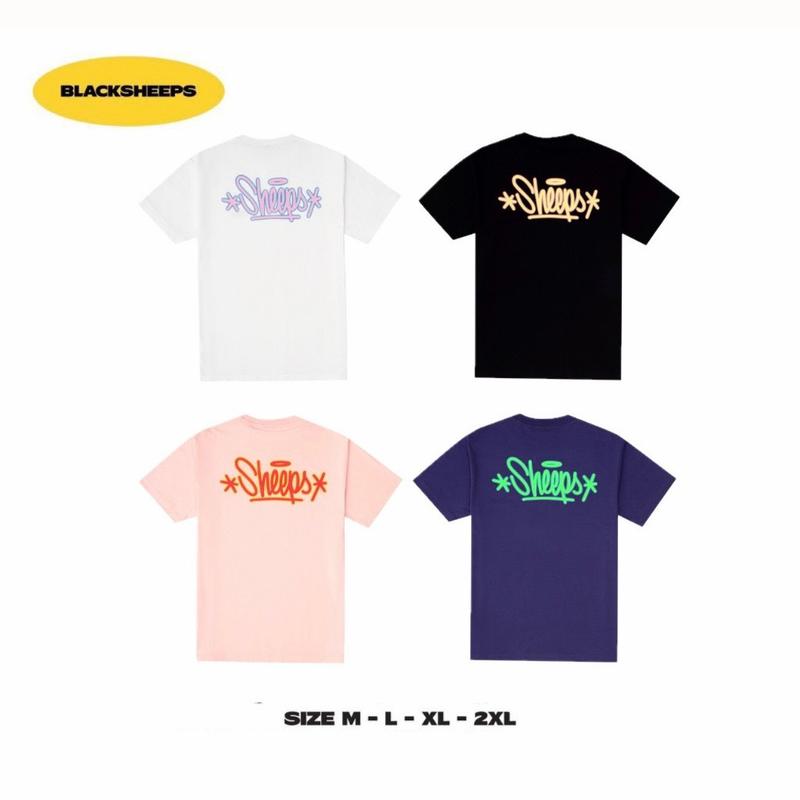áo thun Cotton tay ngắn cổ tròn BLACKSHEEPS GRAFFITI LETTERING SS TEE Menswear Top áo choteam Jean