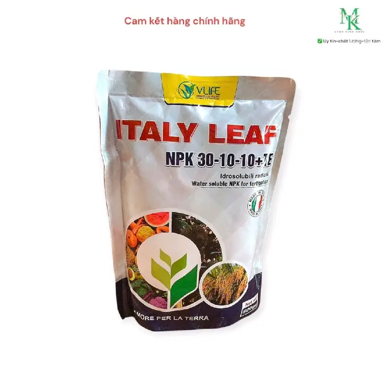 30-10-10+TE nhập khẩu Ý 500g phân bón lá vọt đọt mạnh, kéo đọt đều đồng loạt, mập đọt, xanh lá dày lá kích sầu riêng 1
