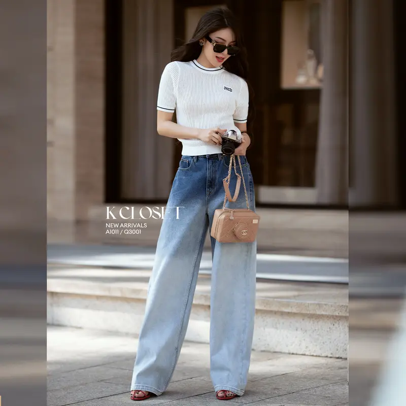 Áo len dệt kim cổ tròn Favorite Things K Closet A1011 Nữ Women 2