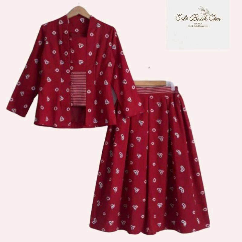 SETELAN BATIK WANITA JUMPUTAN PUTRI MARUN Katun 0