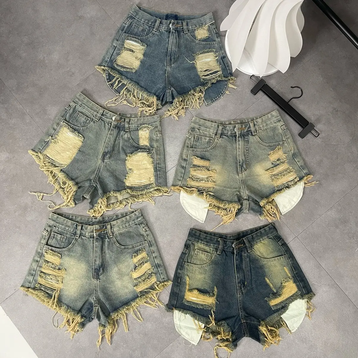 Quần Short Jean Nữ Quần Bò Rách Túi Dài Nhiều Màu Women Pants