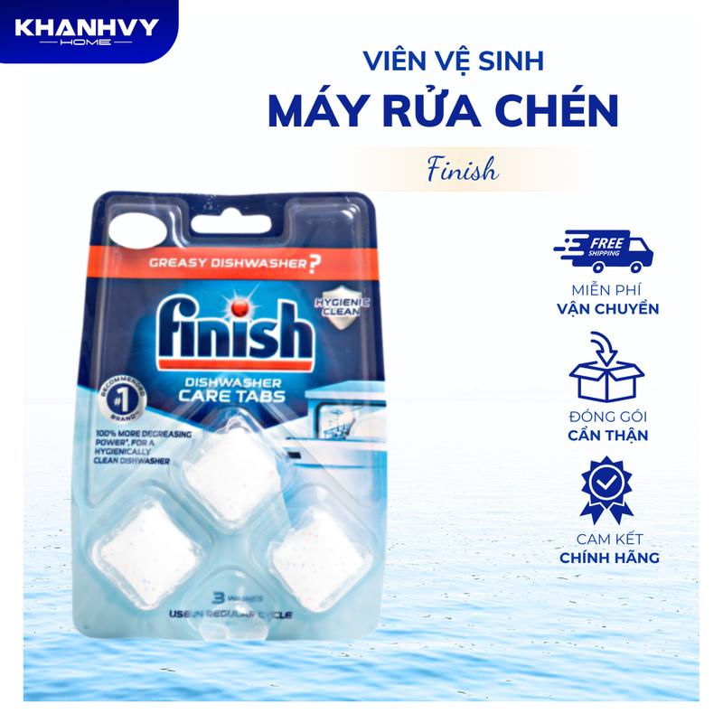 Viên vệ sinh máy rửa chén Finish Classic vỉ 3 viên 0