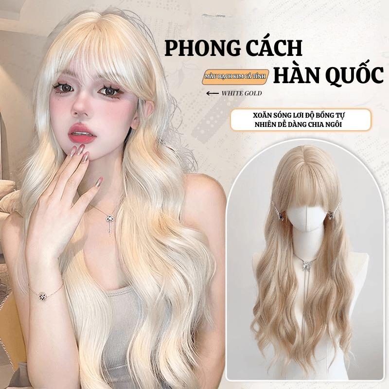 Tóc Giả Dài Màu Xám Cho Nữ, Tóc Giả Thay Thế Tổng Hợp, Chịu Nhiệt, Thích Hợp Sử…