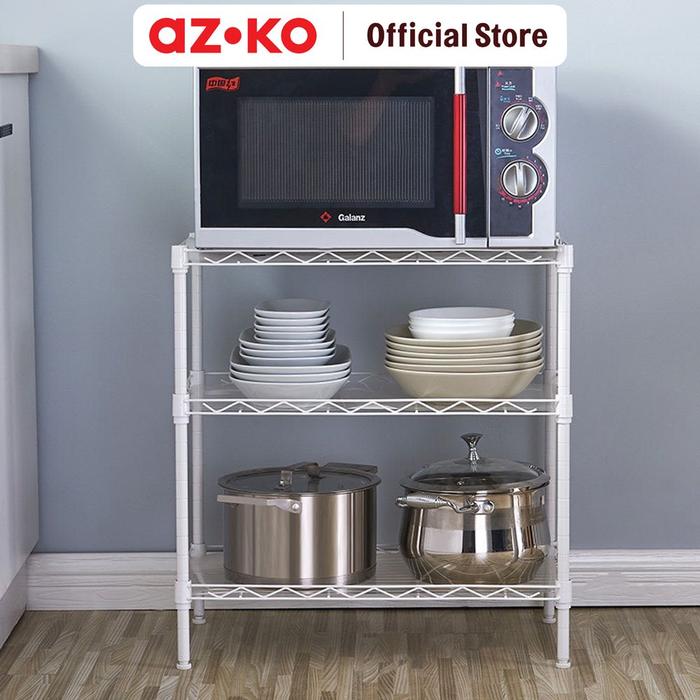 Promo AZKO Stora Rak Besi Tingkat Storage Rack Metal Tempat Penyimpanan ...