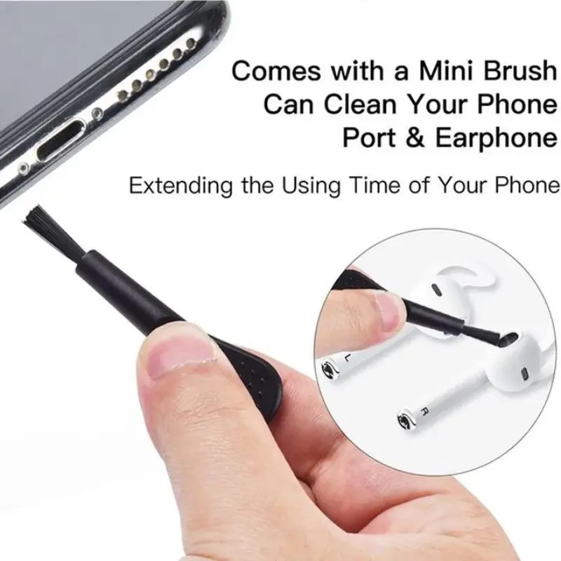 Mobile Phone Charging Port Dust Removal Kit for iPhone, Phones Dust Cleaning Kit, Professional Phone Earphones Cleaning Tools Set, Cleaning Brush, Smartphone Cleaning Brush Kit, Laptop Cleaner 2