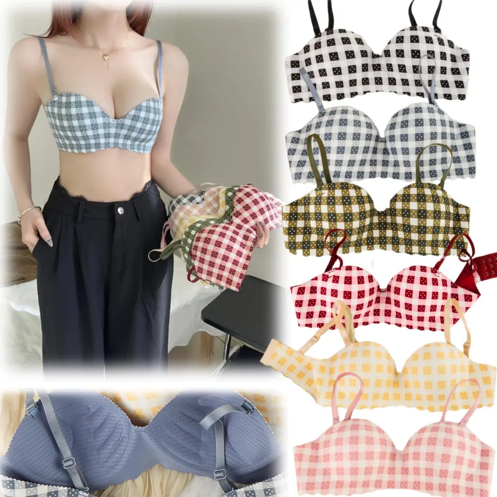 Áo Ngực, Phong Cách Cô Gái Ngọt Ngào, Thoải Mái, Liền Mạch, Thoáng Khí, Đồ Lót, Chun 3D, Chống Chảy Xệ, Không Có Vòng Thép, Lưng Đẹp, Thích Hợp Cho Phụ Nữ