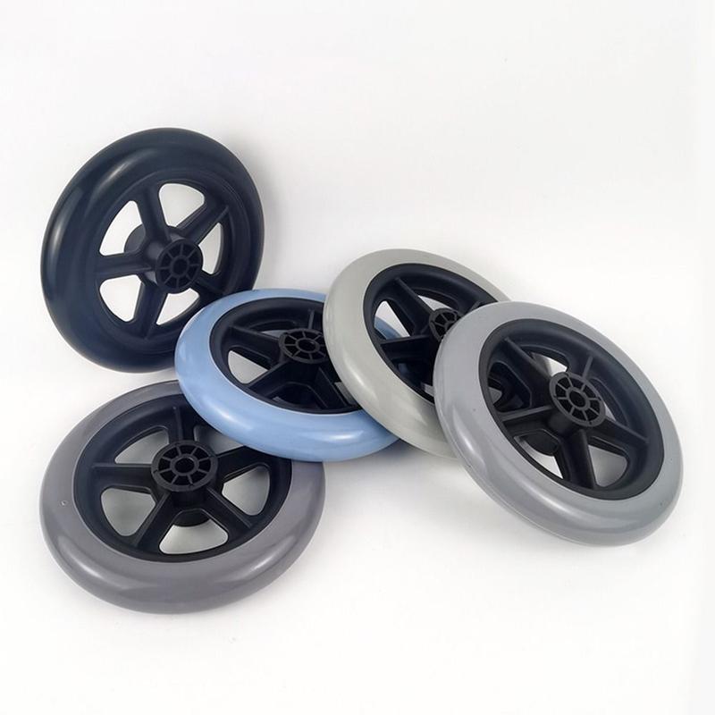 Product Introduction of Universal 5Inch Wheelchair Front Castor Anti Slip Replacement Shopping Cart Wheels Wear-resistant Travelling Trolley Caster Wheelchair Accessories 21
