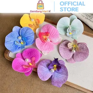 Aksesoris Rambut Orchid Hair Clip H993 Jepit Hias Kerudung Kekinian dengan Motif Bunga Anggrek yang Menawan