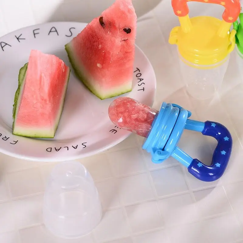 BISA COD B5017 Empeng Buah Bayi / Dot Buah Bayi / Fresh Fruit Feeder / Gigitan Mpasi / Fruit Pacifier Biru Kuning Pink 4