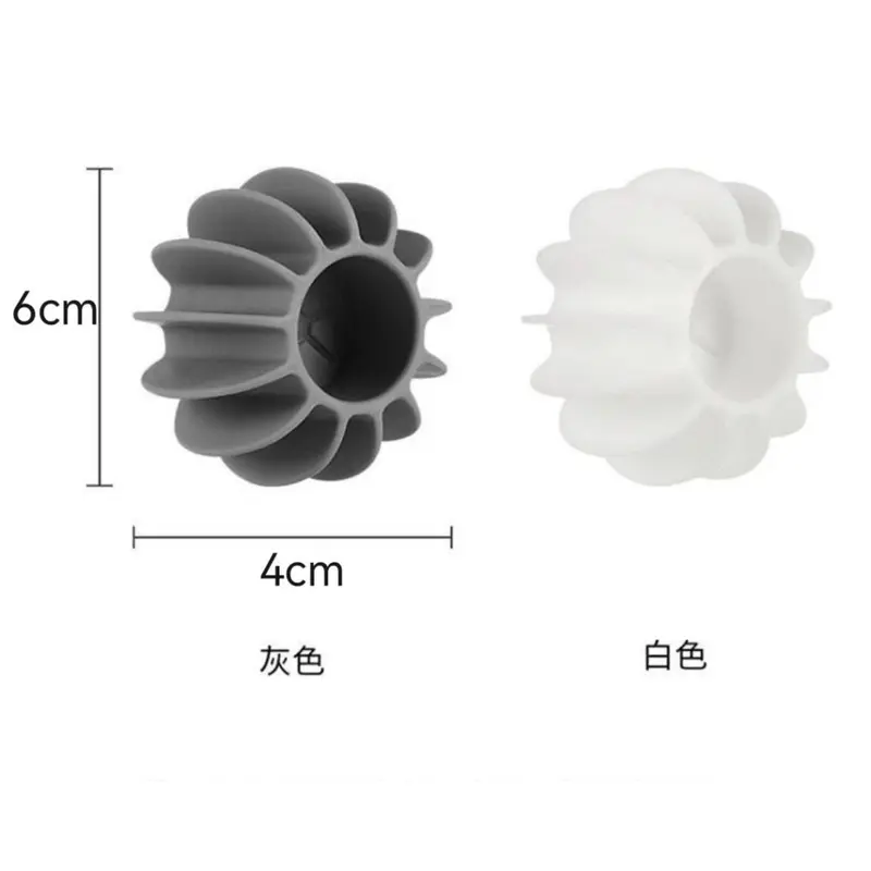 Set 5 bóng giặt silicon mềm chống rối làm thẳng quần áo tiện dụng 6x3.5cm 8