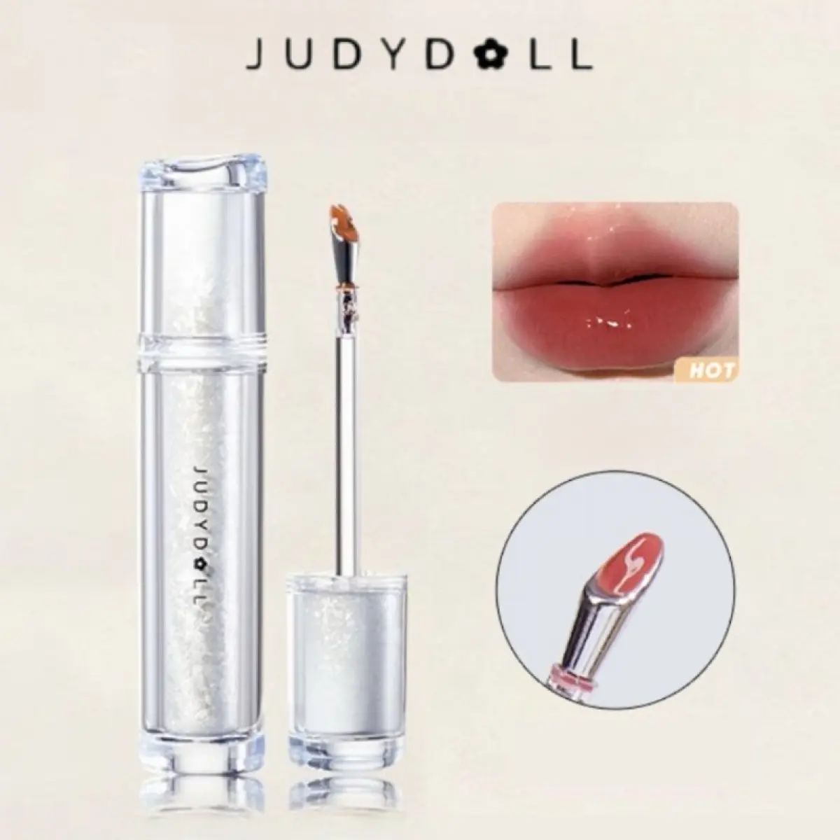 Judydoll lip glaze ice iron lipstick non-stick Cup mirror glass hydrating lip gloss