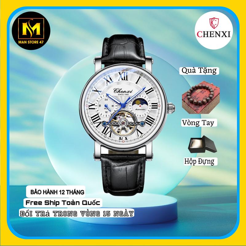  Đồng Hồ Cơ Nam Chạy Full 3 Máy Dây Da Cao Cấp Chính Hãng Chenxi Lộ Cơ Sang Trọng Lịch Lãm   Cx8873   Watch Đeo Tay 