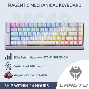 LANGTU MC68 Wired Magnetic Switch Mechanical Keyboard 8Khz Return RT 0.01 Precision Gaming Keyboard