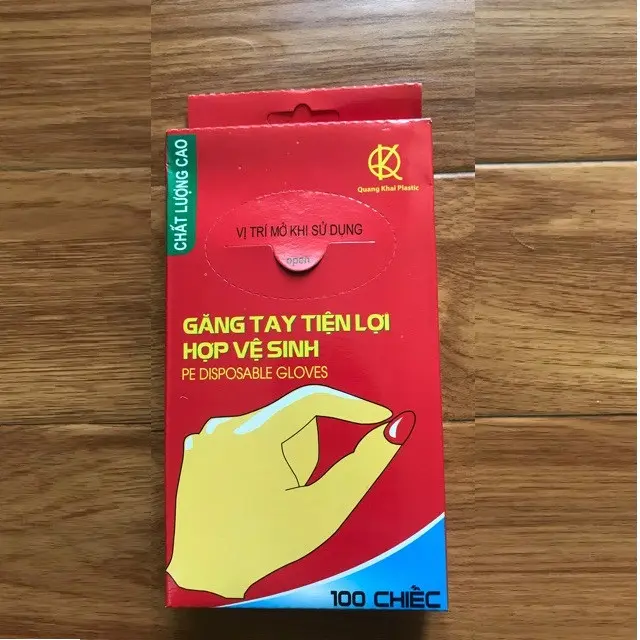 Gói 100 Găng Tay Nilon Dùng 1 Lần - Bao Tay Làm Bếp An Toàn Vệ Sinh Thực Phẩm 5